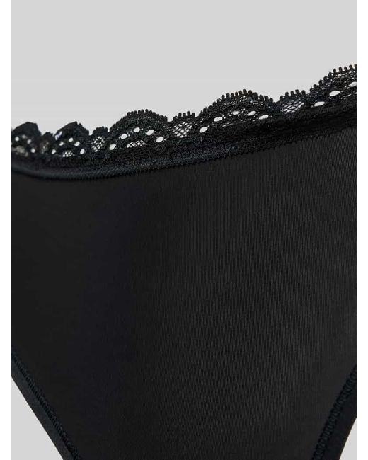 Calvin Klein Black String mit Spitzenbesatz