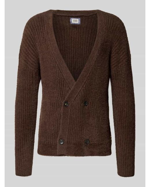 Scotch & Soda Strickjacke mit V-Ausschnitt in Brown für Herren