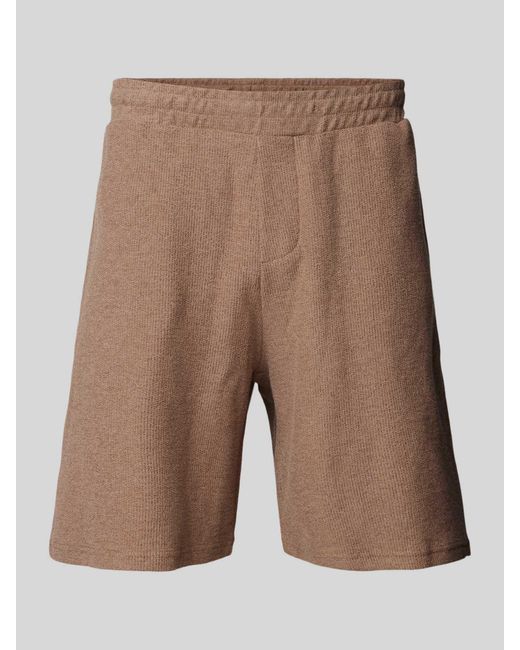 Review Regular Fit Sweatshorts Met Structuurmotief in het Multicolor voor heren