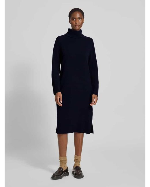 Gant Blue Strickkleid mit Kaschmir-Anteil und Rollkragen