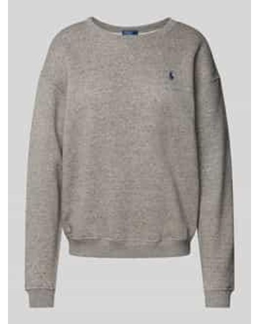 Polo Ralph Lauren Oversized Sweatshirt Met Logostitching in het Gray