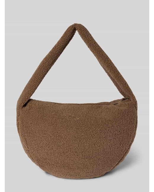 Studio Noos Brown Handtasche Aus Teddyfell Mit Label-Detail