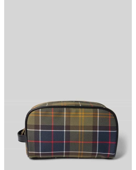 Barbour Kulturbeutel mit Tartan-Muster in Green für Herren
