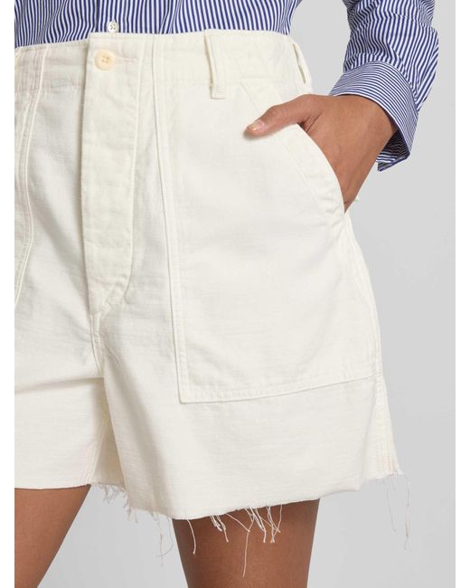 Polo Ralph Lauren Regular Fit Korte Broek Met Open Zoom in het White