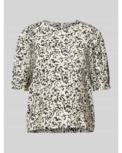 MSCH Copenhagen White Regular Fit Bluse mit 1/2-Arm Modell 'Jusia'