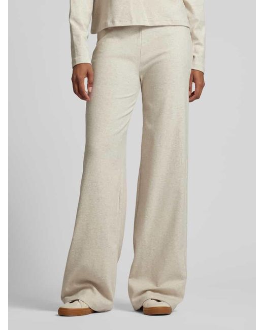 Guess White Wide Leg Stoffhose Mit Label-Applikation Modell 'Elsa'