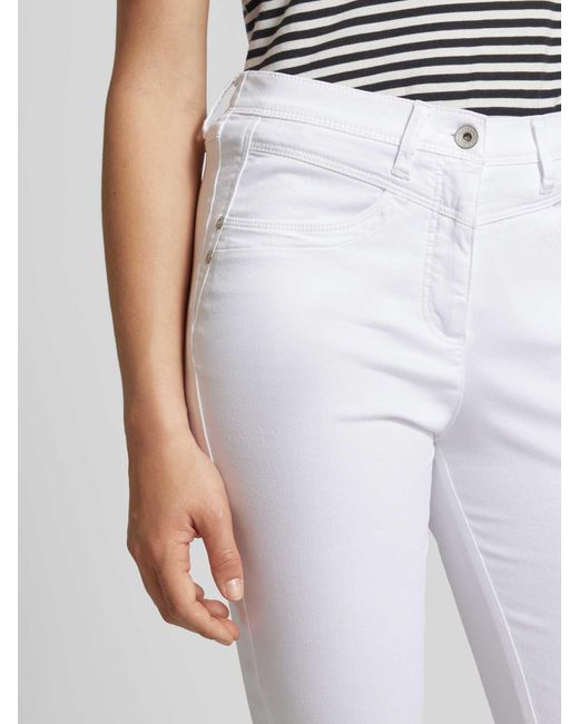 RAPHAELA by BRAX Slim Fit Capri-jeans Met Steekzakken in het White voor heren