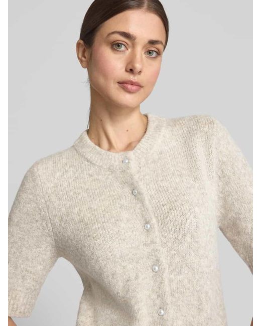 My Essential Wardrobe Natural Cardigan mit 1/2-Arm Modell 'Ellie'