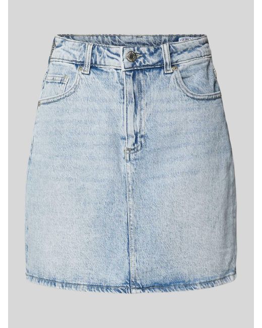 Vero Moda Regular Fit Jeansrok Met 5-pocketmodel in het Blue