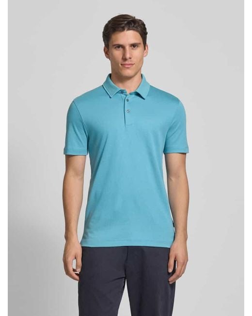 Boss Slim Fit Poloshirt aus reiner Baumwolle in Blue für Herren