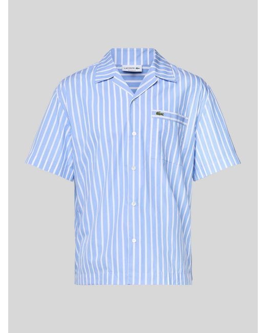 Lacoste Relaxed Fit Vrijetijdsoverhemd Met Resortkraag in het Blue voor heren