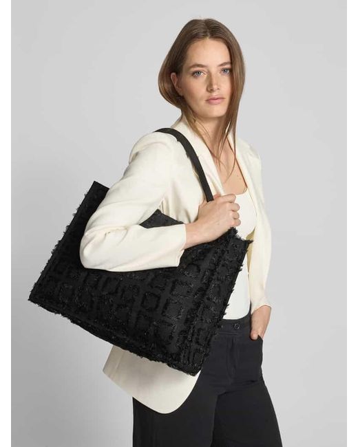 LOEVENICH Black Handtasche mit Ausfransungen