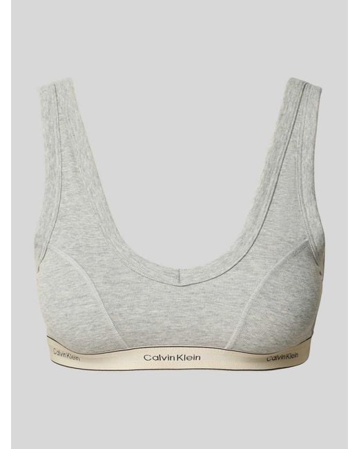 Calvin Klein Beha Met Elastische Band Met Logo En Brede Bandjes in het Gray
