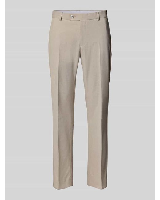 Hechter Paris Regular Fit Anzughose mit Paspeltaschen Modell 'X-Tension' in Natural für Herren