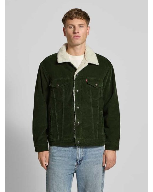 Levi's Relaxed Fit Jacke aus Cord mit Brusttaschen in Green für Herren