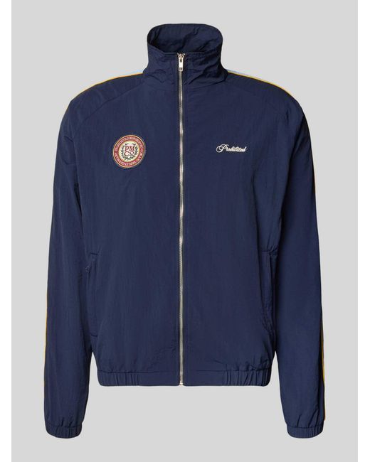 Prohibited Trackjacket Met Labelstitching Model 'Slipstream' in het Blue voor heren