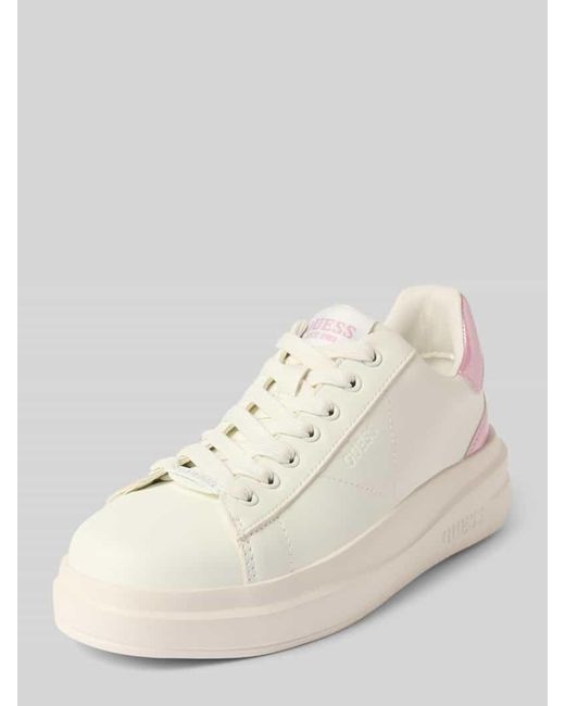 Guess Natural Sneaker mit Label-Details Modell 'ELBINA'