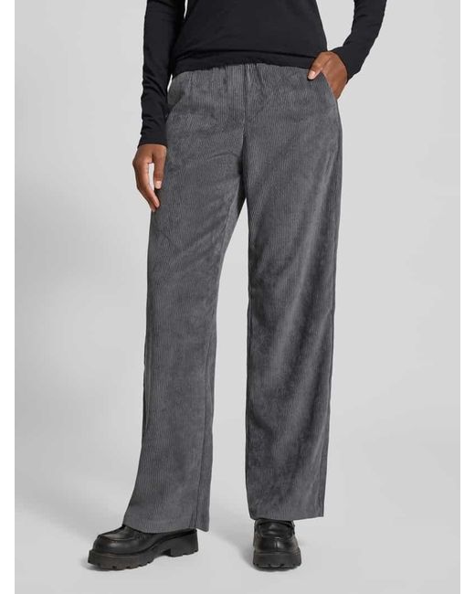 M·a·c Gray Stoffhose mit französischen Eingrifftaschen Modell 'Chiara'