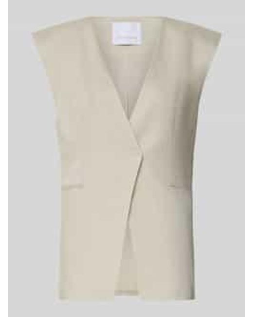 LeGer By Lena Gercke Gilet Van Een Mix Van Linnen En Viscose Met Paspelzakken, Model 'Frej' in het Natural