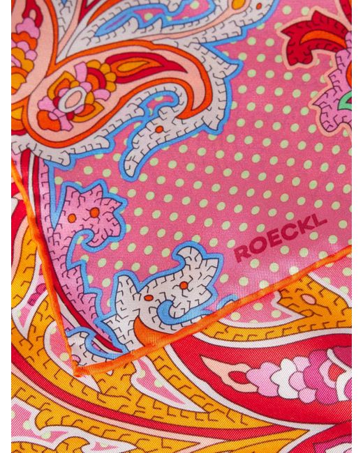 Roeckl Sjaal Met Paisleymotief in het Pink