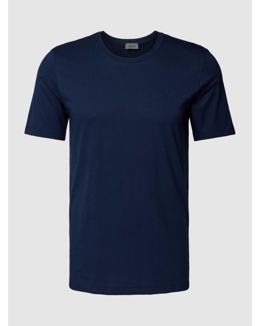 Hanro T-shirt Met Ronde Hals in het Blue voor heren