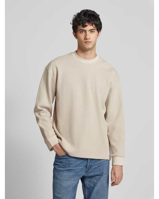 HUGO Strickpullover mit Stehkragen in Natural für Herren