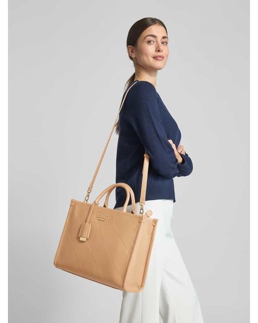 Liu Jo Natural Handtasche mit Label-Applikation Modell 'RIDHI'
