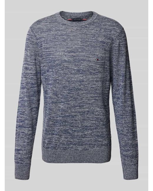 Tommy Hilfiger Strickpullover mit gerippten Abschlüssen in Blue für Herren