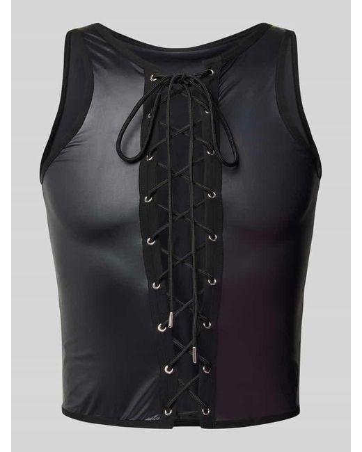 Hom Tanktop mit Schnürung Modell 'Night Universe' in Black für Herren