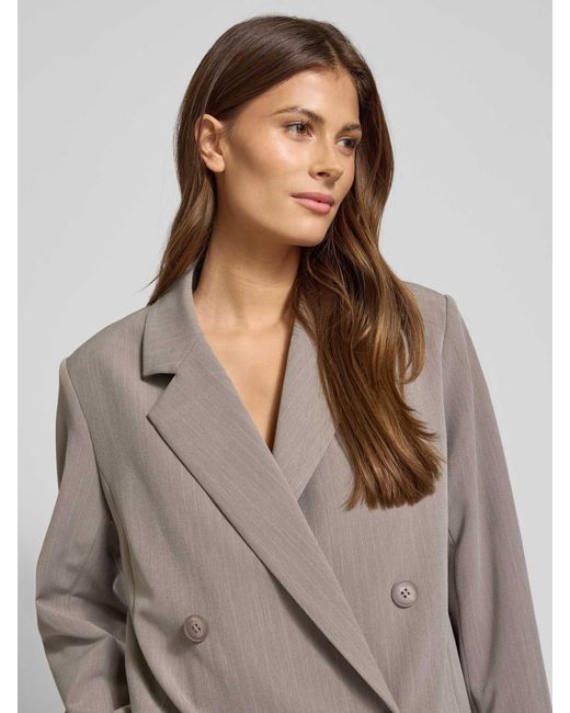 Gestuz Blazer Met Strookzakken in het Gray