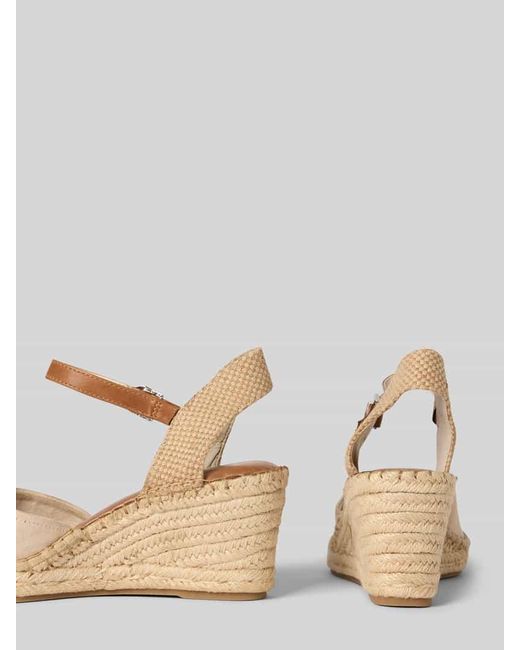 Tamaris Natural Espadrilles aus echtem Leder