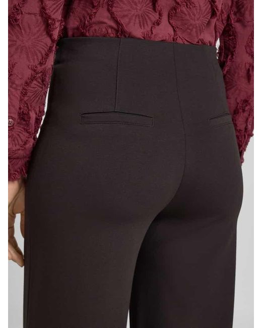 Seductive Black Marlenehose aus Viskose-Mix mit Gesäßtaschen Modell 'KIMBERLEY'