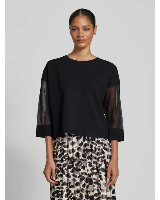 Comma, Black Strickpullover mit 3/4-Ärmel