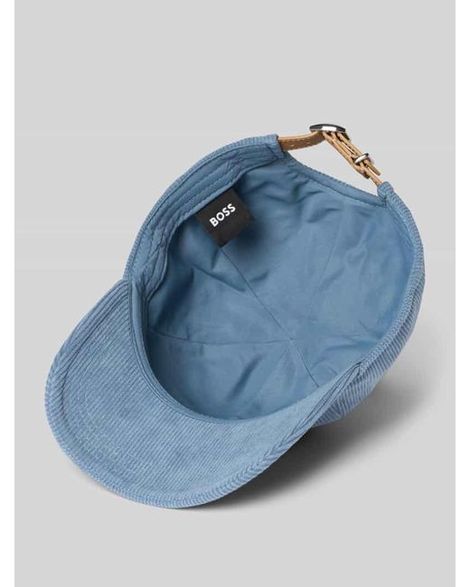 Boss Blue Basecap in Cord Optik Modell 'ARI'