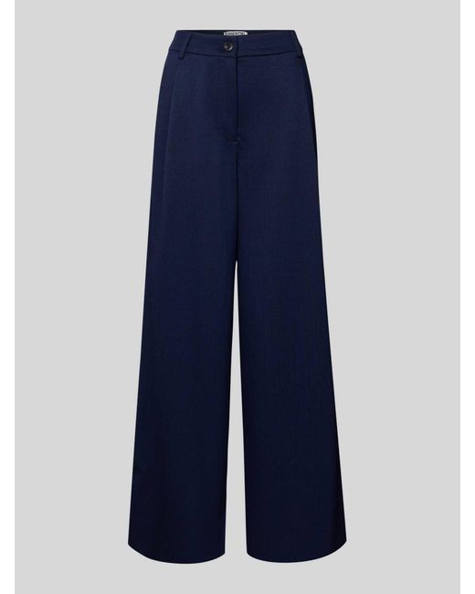 Essentiel Antwerp Loose Fit Marlenebroek Met Viscose in het Blue