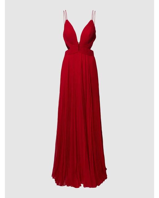 Luxuar Red Abendkleid mit Plisseefalten