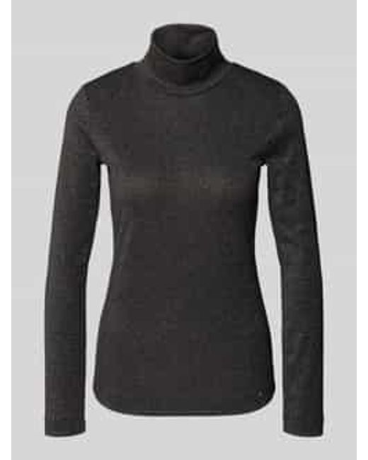 Marc Cain Shirt Met Lange Mouwen En Opstaande Kraag in het Black