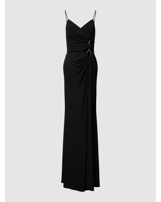 TROYDEN COLLECTION Black Maxikleid mit Cut Outs