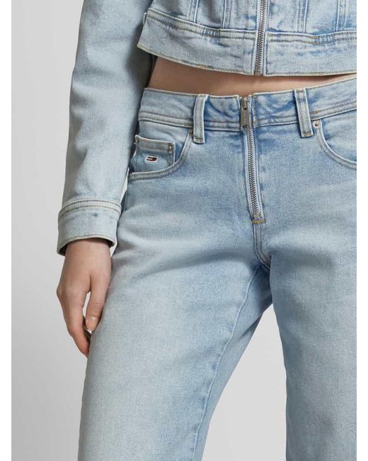 Tommy Hilfiger Blue Low Waist Straight Leg Jeans Im 5-Pocket-Design Modell 'Sophie'