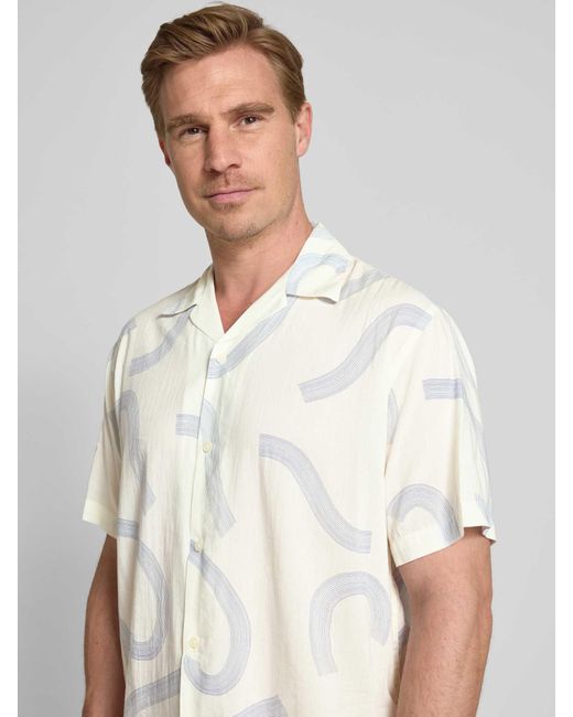 SELECTED Relaxed Fit Vrijetijdsoverhemd Van Een Mix Van Katoen En Modal in het White voor heren