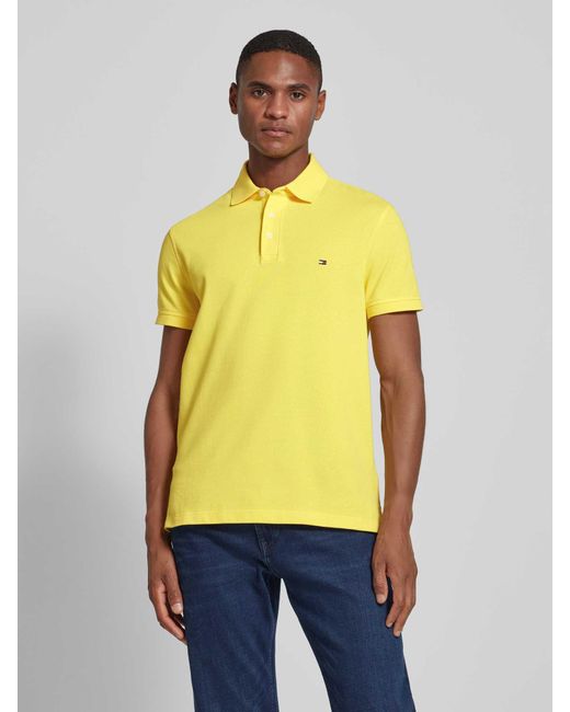 Tommy Hilfiger Poloshirt mit Label-Stitching in Yellow für Herren