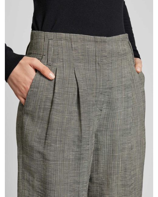 Windsor. Gray Flared Stoffhose mit Glencheck-Muster
