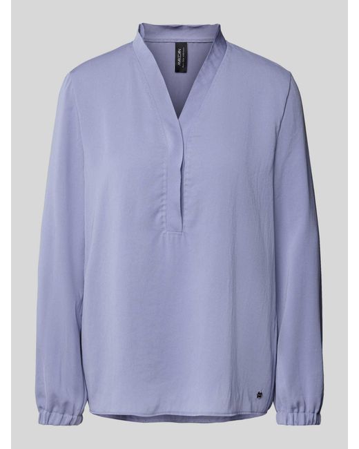 Marc Cain Regular Fit Blouse Met Tuniekhals in het Blue