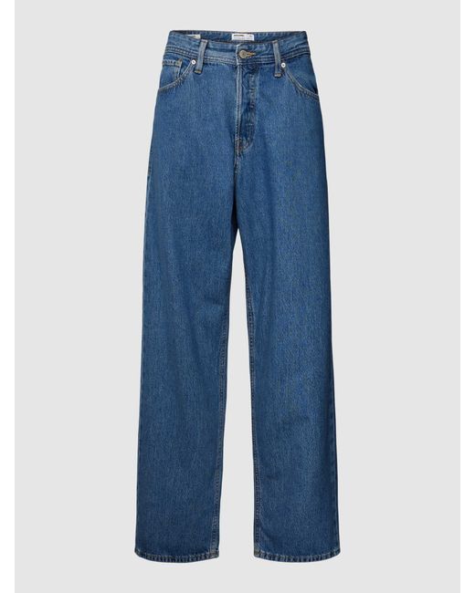 Jack & Jones Baggy Fit Jeans im 5-Pocket-Design Modell 'ALEX' in Blue für Herren