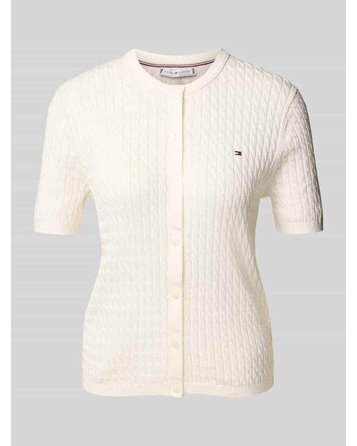 Tommy Hilfiger Natural Regular Fit Strickjacke aus reiner Baumwolle