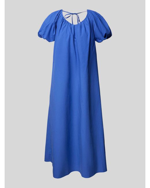 Y.A.S Midi-jurk Met Pofmouwen in het Blue