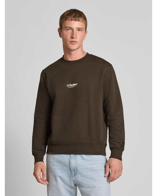 Jack & Jones Sweatshirt mit Label-Print Modell 'SOHO' in Brown für Herren