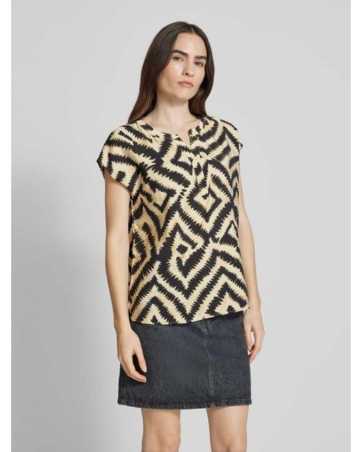 Soya Concept Natural Regular Fit Bluse Mit Tunikakragen Modell 'Pixi'