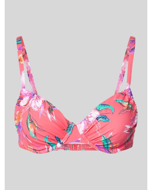 Lascana Pink Bikini-Oberteil mit floralem Muster