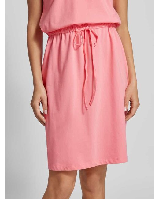 B.Young Pink Knielanges Kleid mit Tunnelzug Modell 'Pandinna'